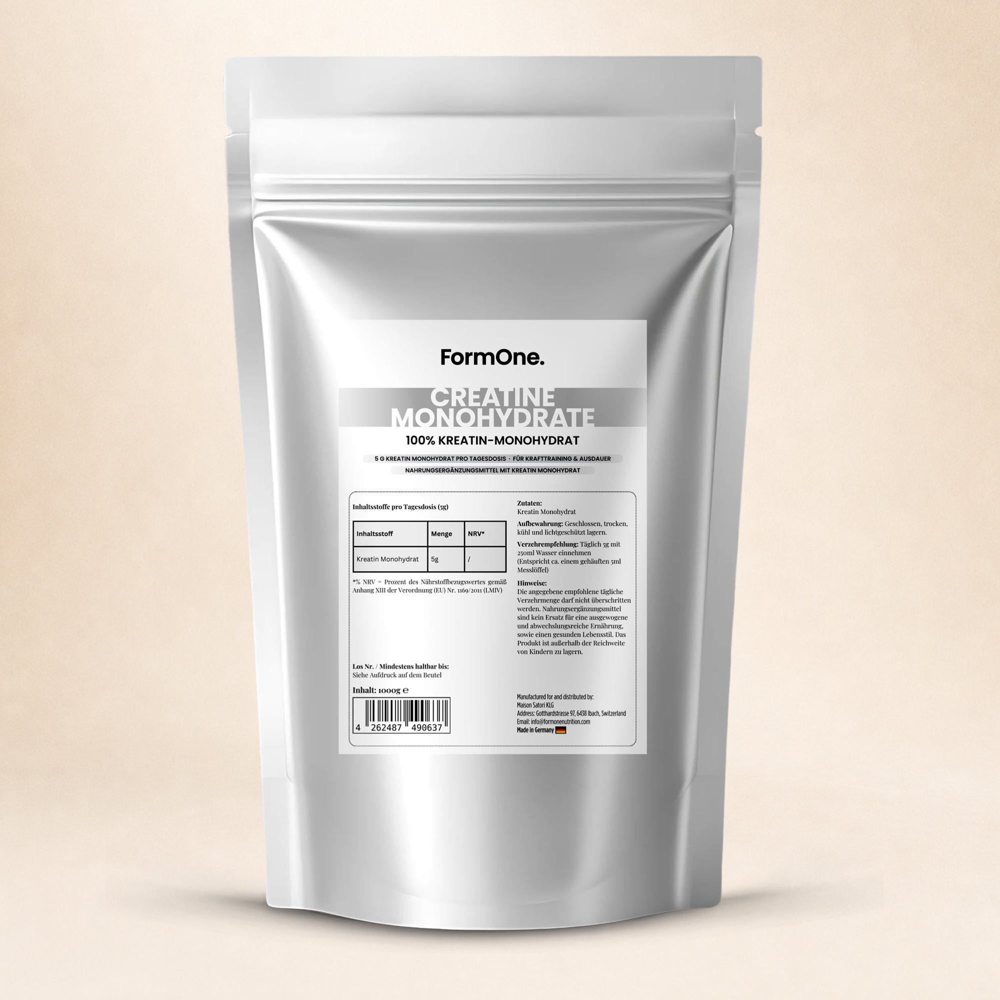 Kreatin Monohydrat - 1000 Doypack