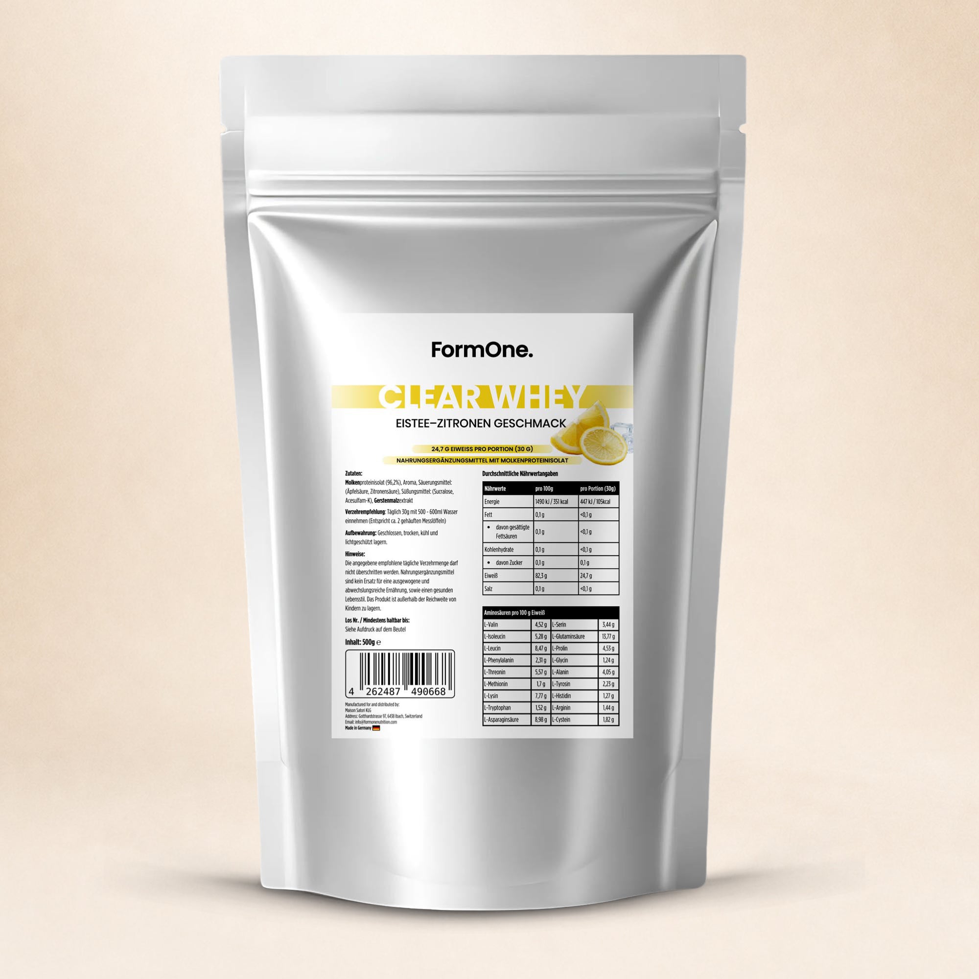 Clear Whey Protein Eistee Zitrone - 500g