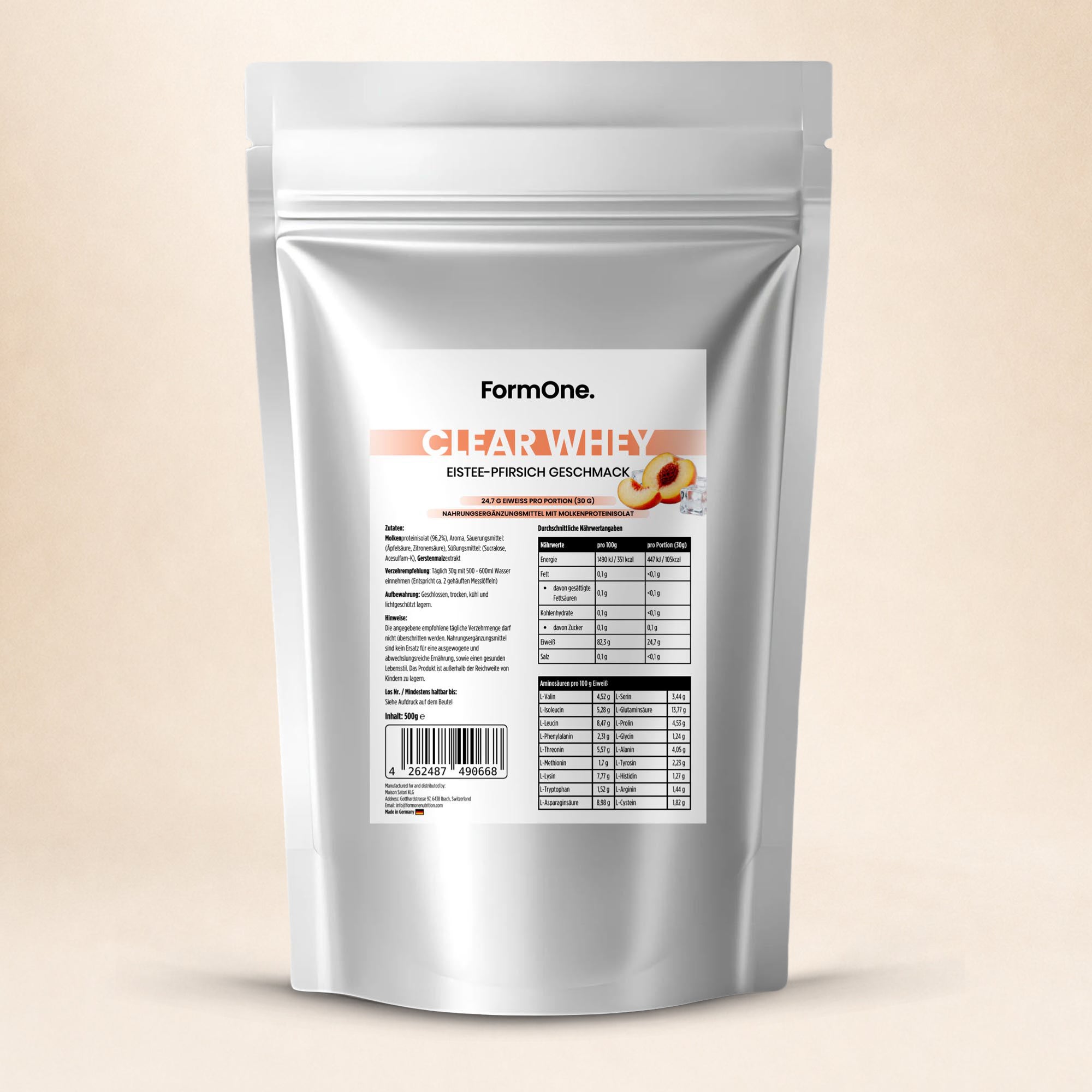 Clear Whey Protein Eistee Pfirsich - 500g