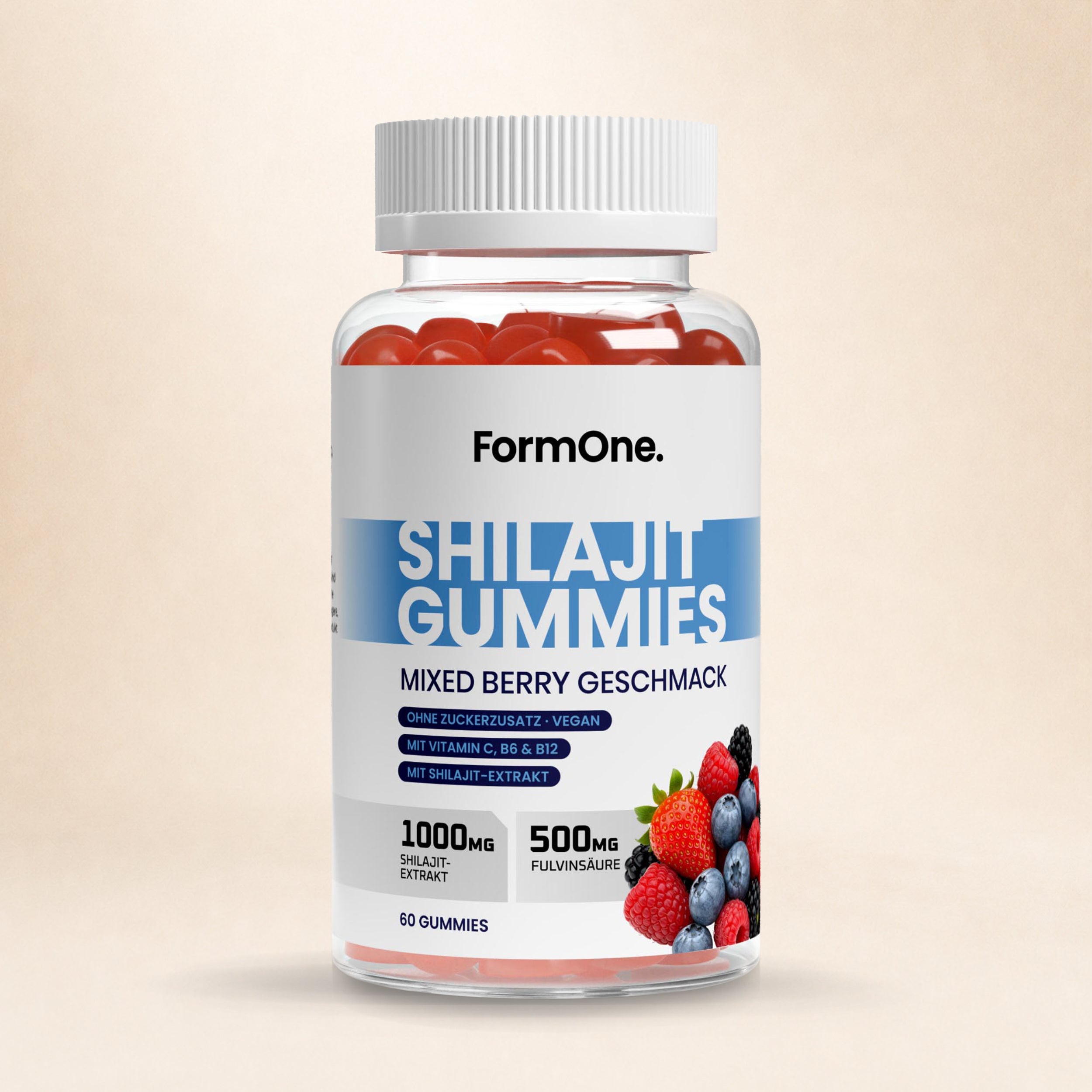 Shilajit Gummies 1000mg + Vitamin C,B6, B12 - 60 Stk