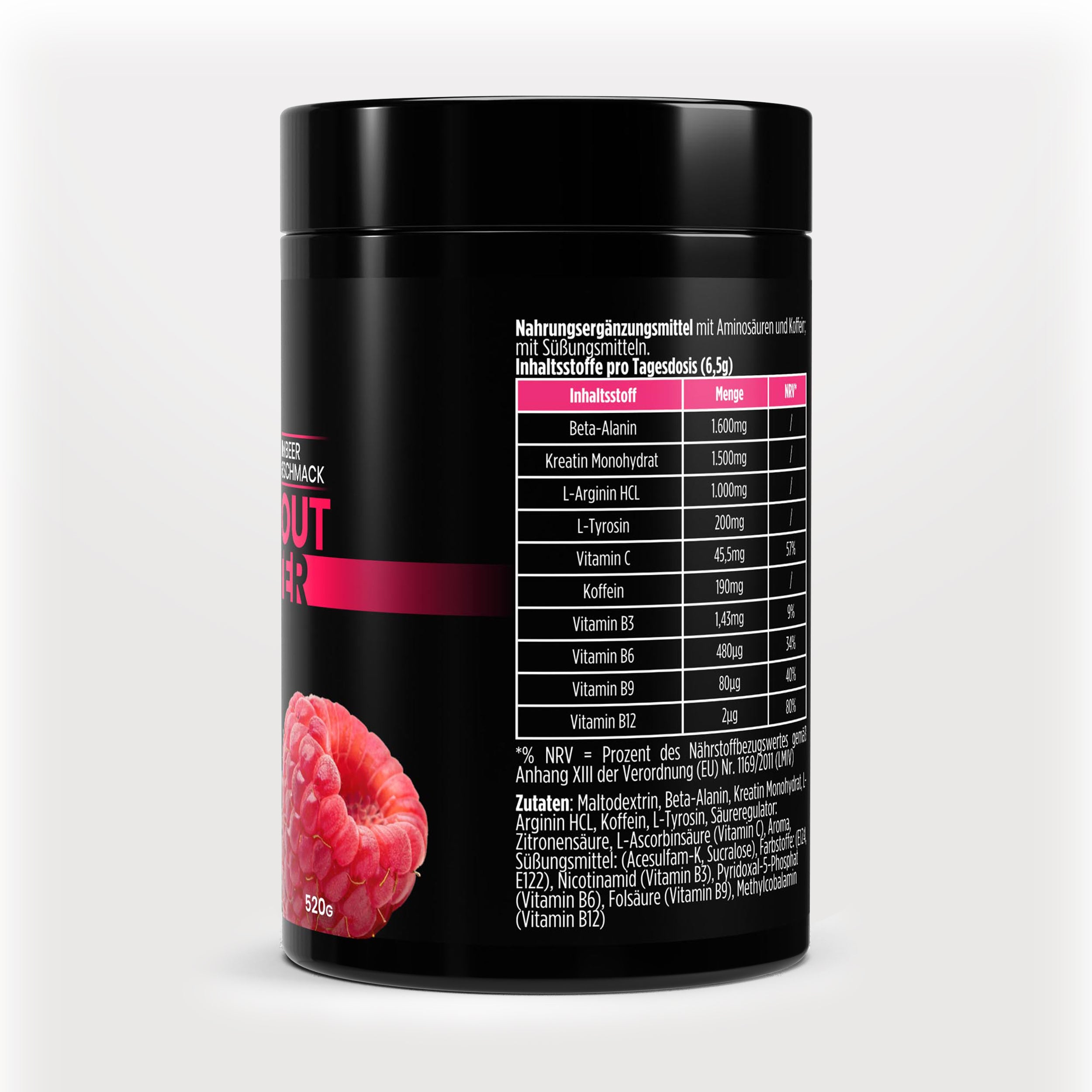 Pre-Workout Booster Himbeere - 520g