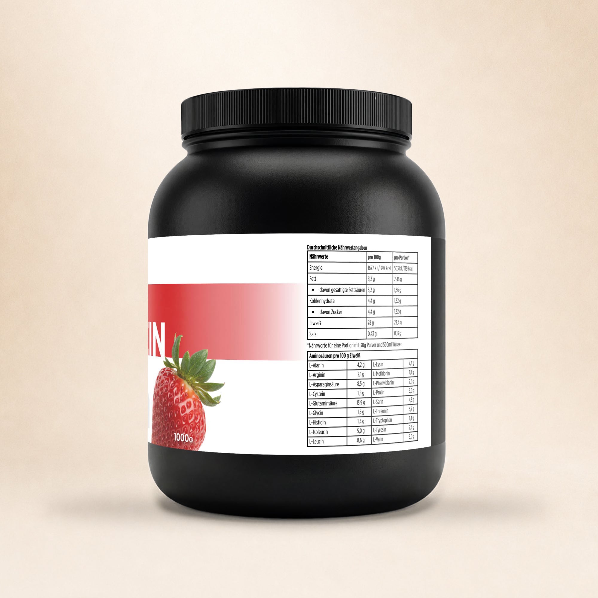 Premium Whey Protein Erdbeere - 1.000g